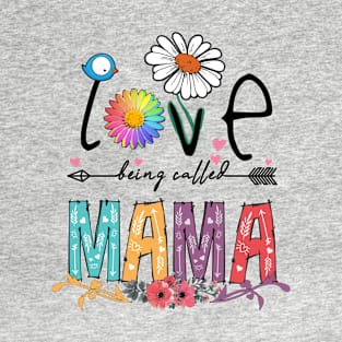 I Love Being Called Mama Flower T-Shirt